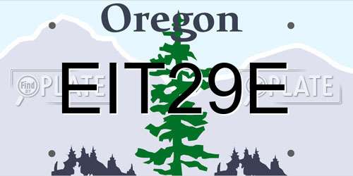 EIT29E Oregon License Plate