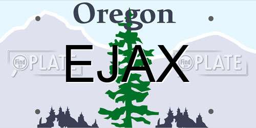 EJAX Oregon License Plate
