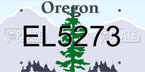EL5273 Oregon License Plate
