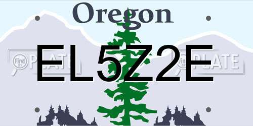 EL5Z2E Oregon License Plate