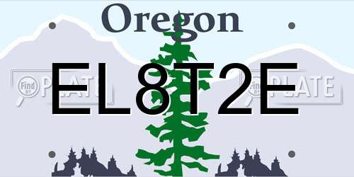 EL8T2E Oregon License Plate