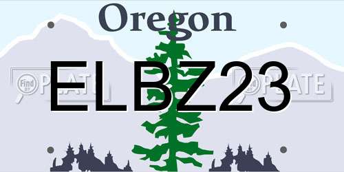 ELBZ23 Oregon License Plate