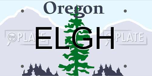 ELGH Oregon License Plate