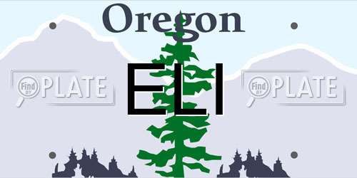 ELI Oregon License Plate
