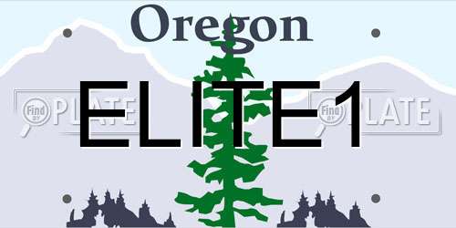 ELITE1 Oregon License Plate