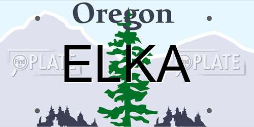 ELKA Oregon License Plate