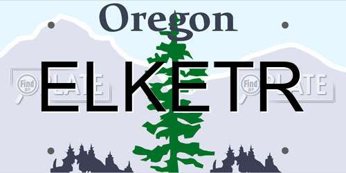 ELKETR Oregon License Plate