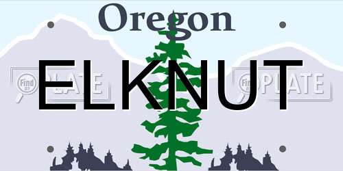 ELKNUT Oregon License Plate