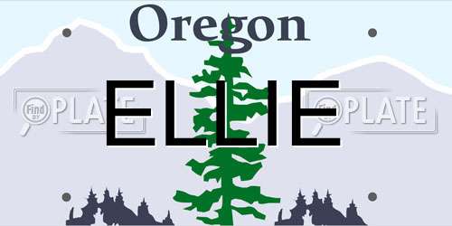 ELLIE Oregon License Plate