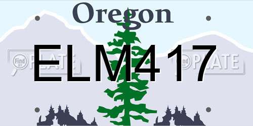 ELM417 Oregon License Plate