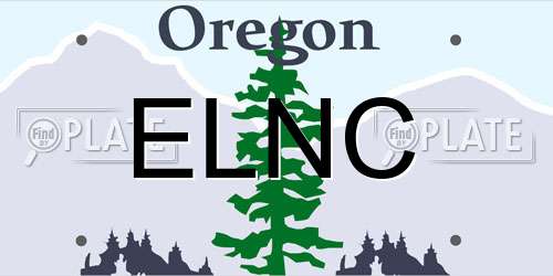 ELNC Oregon License Plate