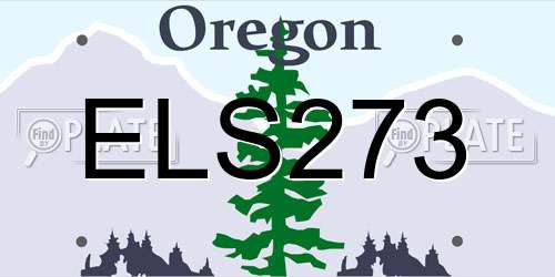 ELS273 Oregon License Plate