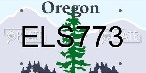 ELS773 Oregon License Plate