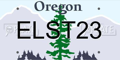 ELST23 Oregon License Plate