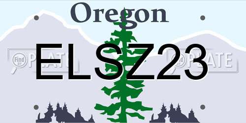 ELSZ23 Oregon License Plate