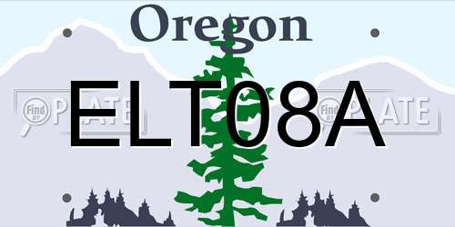 ELT08A Oregon License Plate