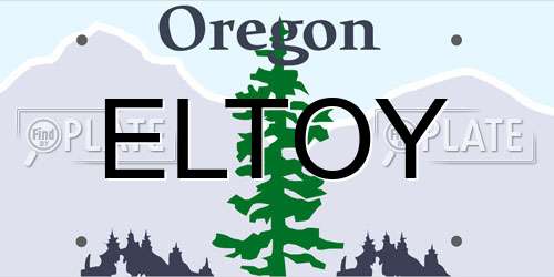 ELTOY Oregon License Plate