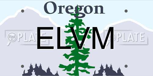 ELVM Oregon License Plate