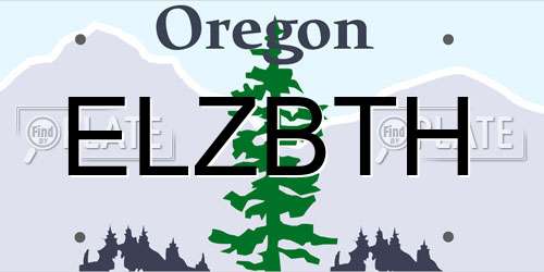 ELZBTH Oregon License Plate