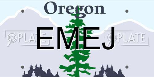 EMEJ Oregon License Plate