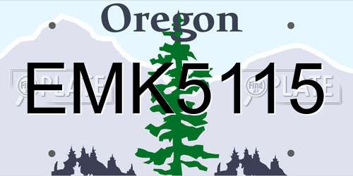 EMK5115 Oregon License Plate