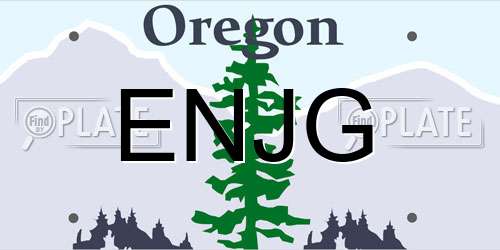 ENJG Oregon License Plate