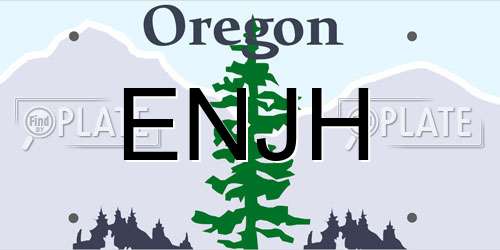 ENJH Oregon License Plate