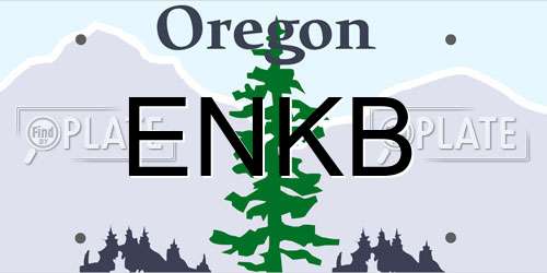 ENKB Oregon License Plate