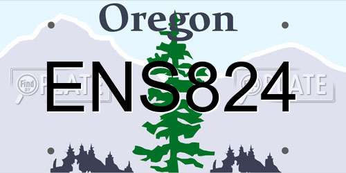 ENS824 Oregon License Plate