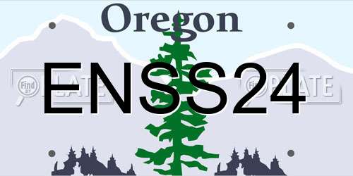ENSS24 Oregon License Plate