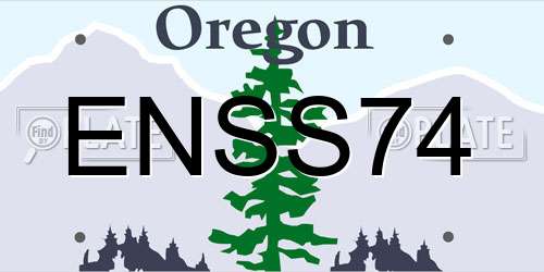 ENSS74 Oregon License Plate