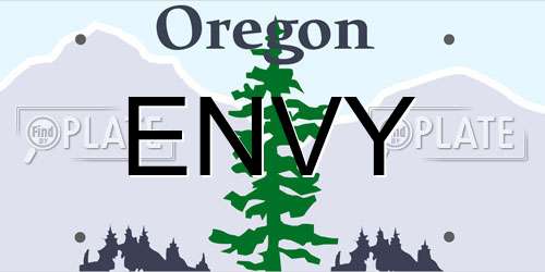 ENVY Oregon License Plate