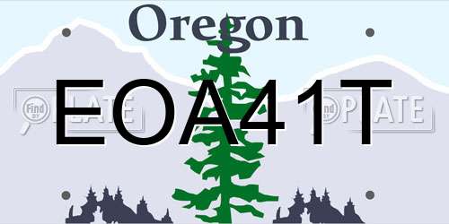 EOA41T Oregon License Plate