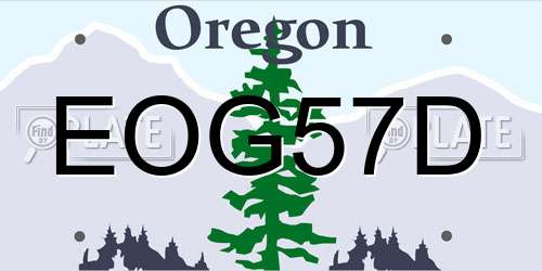 EOG57D Oregon License Plate