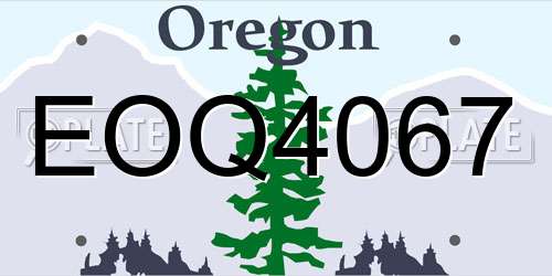 EOQ4067 Oregon License Plate