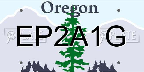 EP2A1G Oregon License Plate