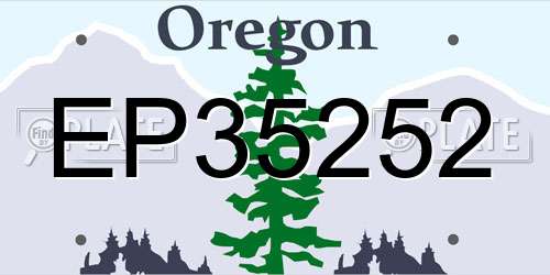 EP35252 Oregon License Plate