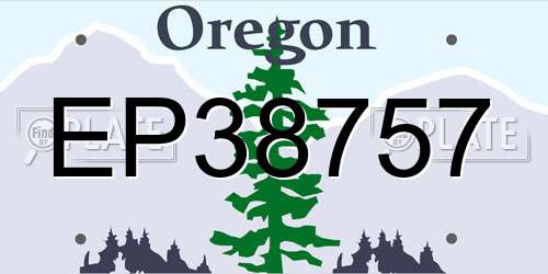 EP38757 Oregon License Plate