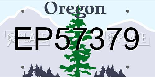 EP57379 Oregon License Plate