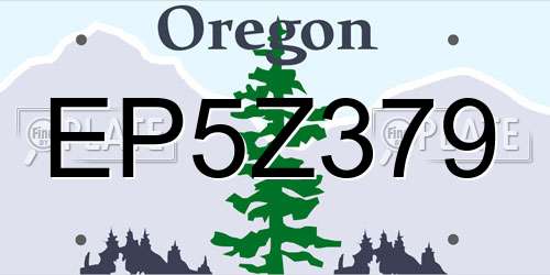 EP5Z379 Oregon License Plate