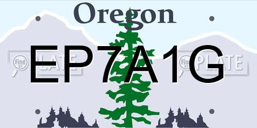 EP7A1G Oregon License Plate