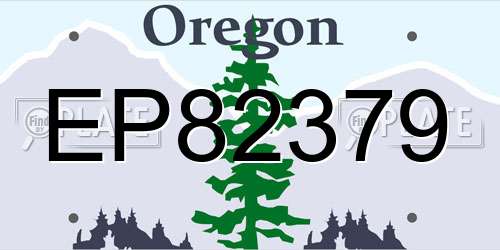 EP82379 Oregon License Plate