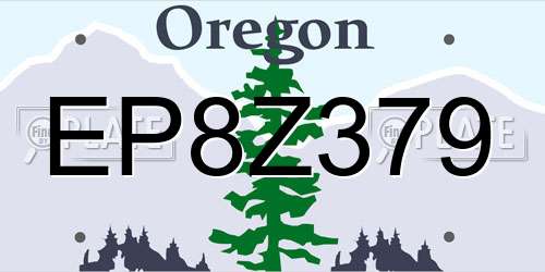 EP8Z379 Oregon License Plate
