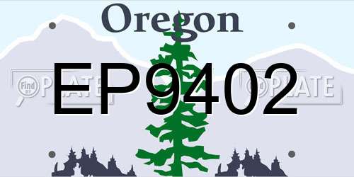 EP9402 Oregon License Plate