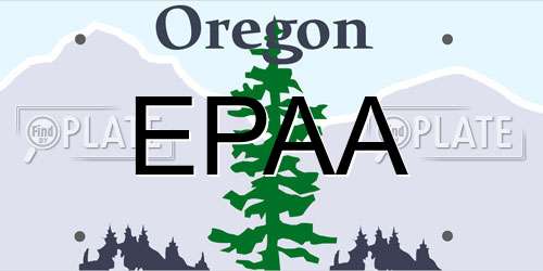 EPAA Oregon License Plate