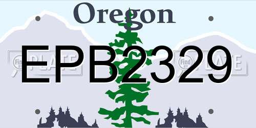 EPB2329 Oregon License Plate