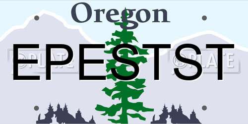 EPESTST Oregon License Plate