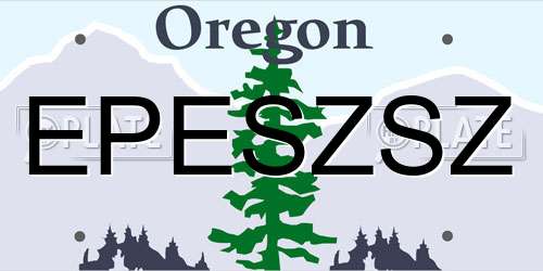 EPESZSZ Oregon License Plate