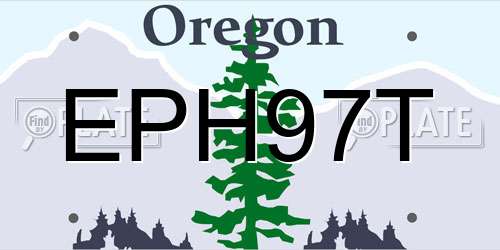EPH97T Oregon License Plate