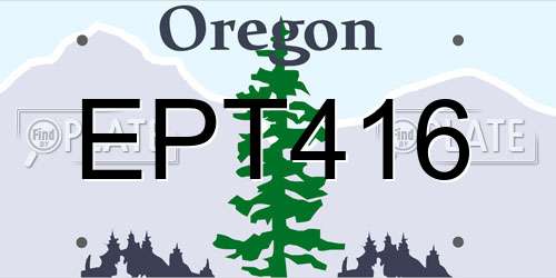 EPT416 Oregon License Plate